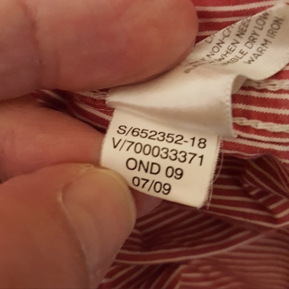 Vintage Old Navy Pin Striped Button Down Blouse Large - Picture 8 of 9